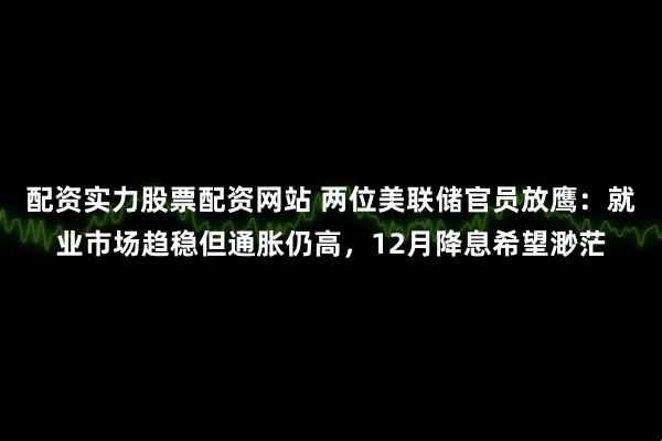 配资实力股票配资网站 两位美联储官员放鹰:就业市场趋稳但通胀仍高,12月降息希望渺茫